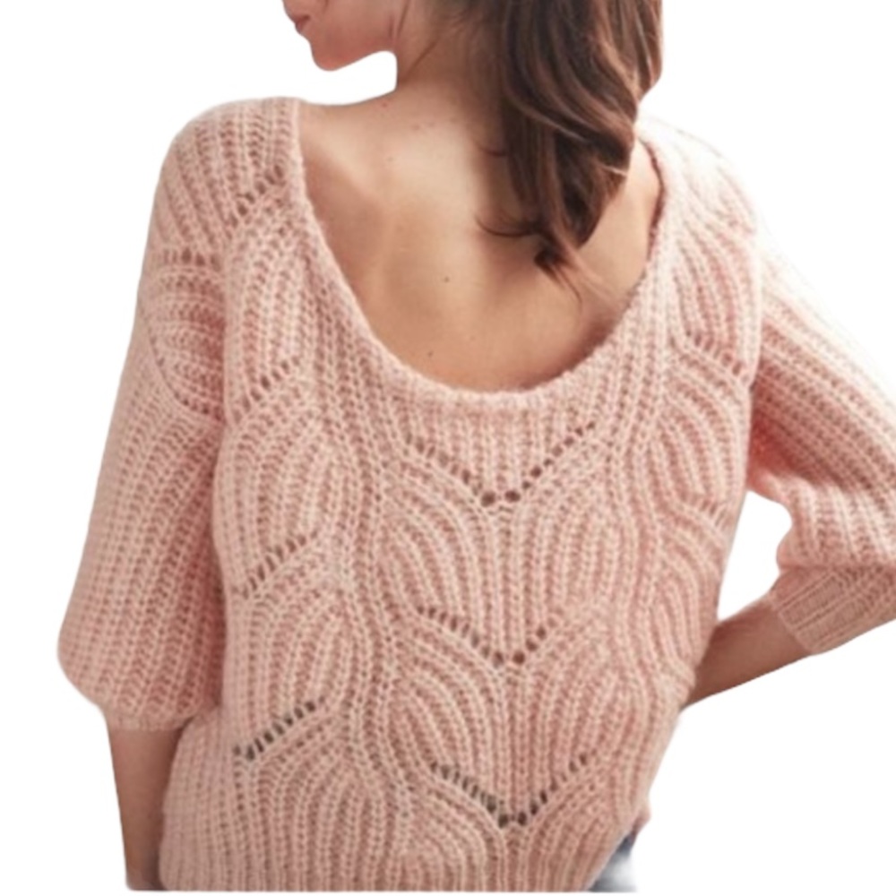 Sézane Simone Knit Jumper in Petal